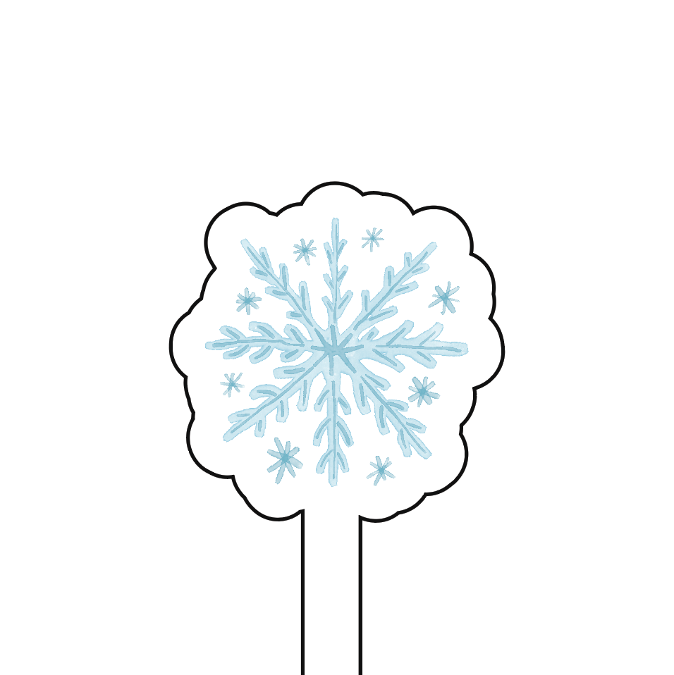 WS - Snowflake Acrylic Stir Stick