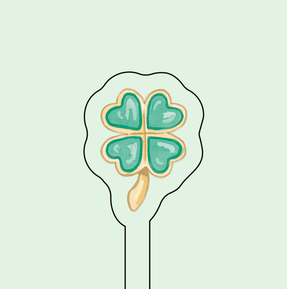 WS - Shamrock Acrylic Stir Stick