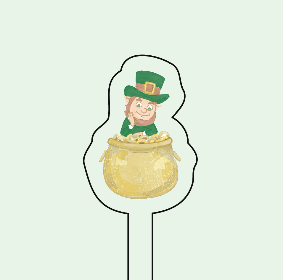 WS - Pot Of Gold Acrylic Stir Stick