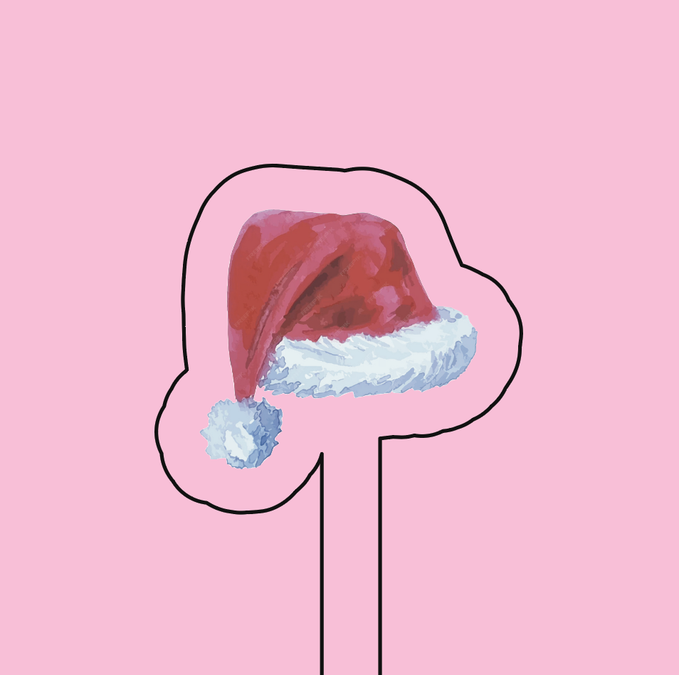 WS - Santa Hat Acrylic Stir Stick