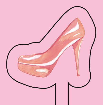 WS - Pink Shoe Acrylic Stir Stick