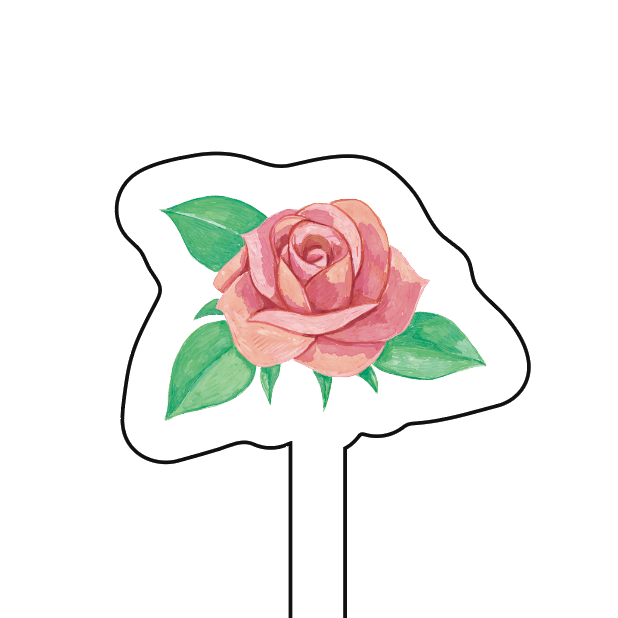 WS - Rose Acrylic Stir Stick