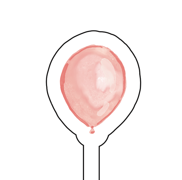 WS - Pink Balloon Acrylic Stir Stick