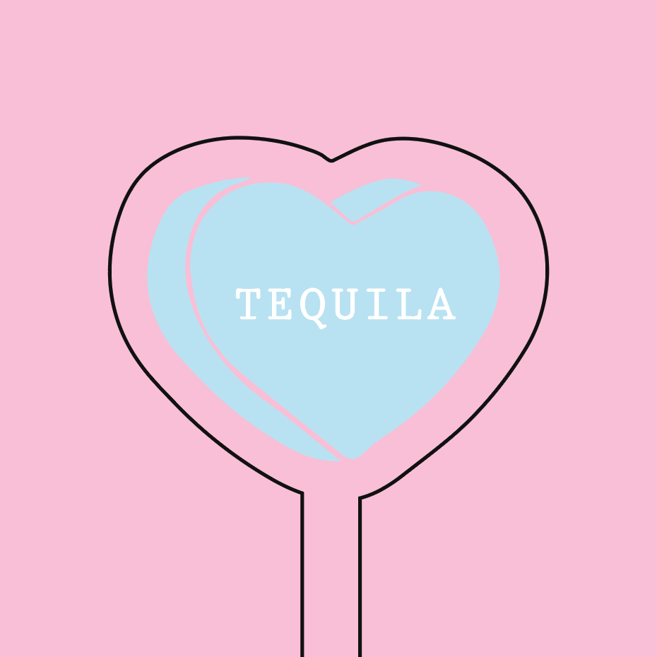 WS - Heart Tequila Acrylic Stir Stick