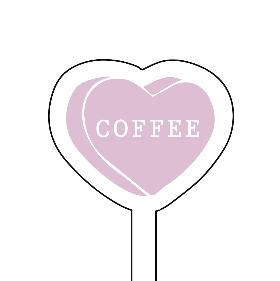 WS - Heart Coffee Acrylic Stir Stick