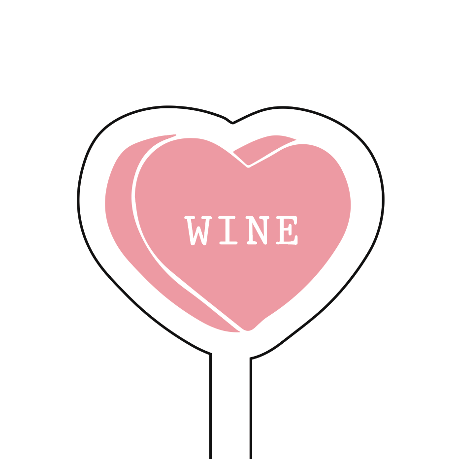 WS - Heart Wine Acrylic Stir Stick