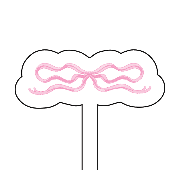 WS - Pink Ribbon Acrylic Stir Stick