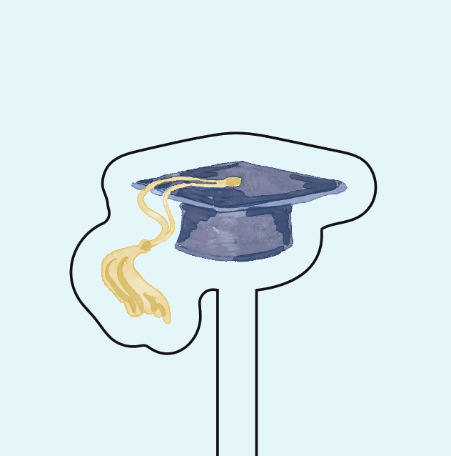 WS - Graduation Hat 1 Acrylic Stir Stick