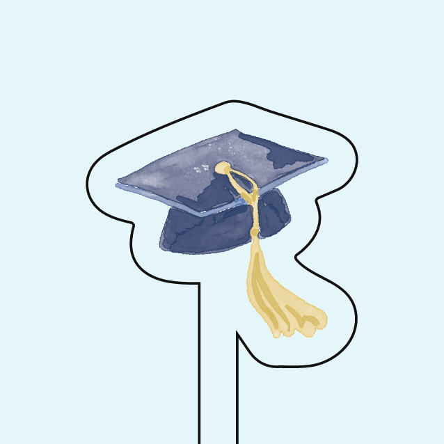 WS - Graduation Hat 2 Acrylic Stir Stick