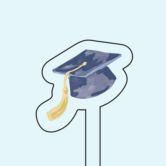 WS - Graduation Hat 3 Acrylic Stir Stick