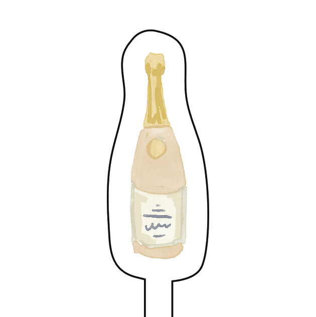 WS - White Champagne Acrylic Stir Stick