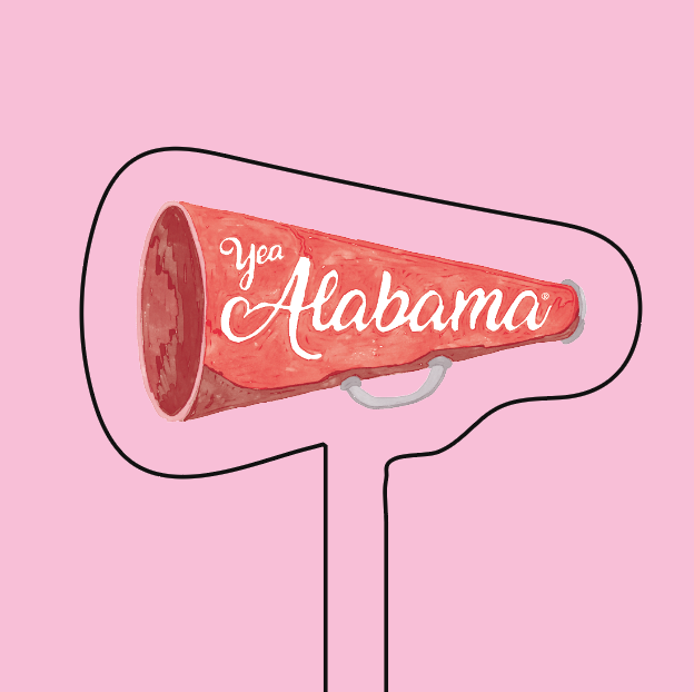 WS - Alabama Megphone Acrylic Stir Stick