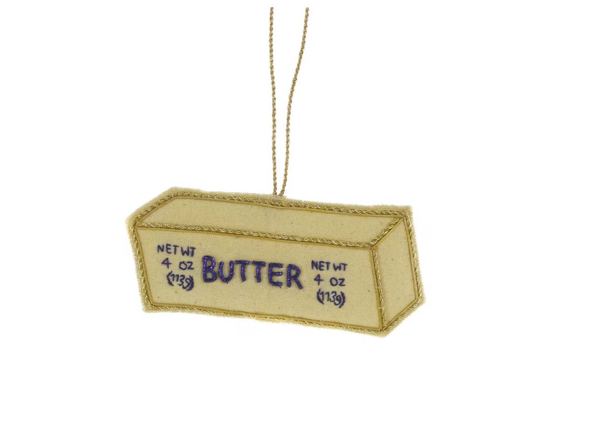 TINSEL STICK OF BUTTER ORNAMENT