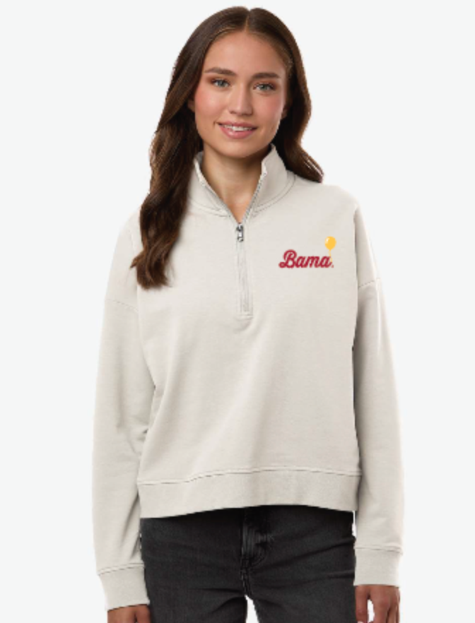 YBP Women's Embroidered Quarter Zip Pullover (PREORDER)