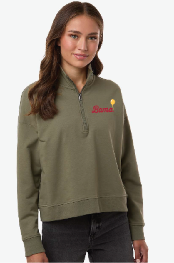 YBP Women's Embroidered Quarter Zip Pullover (PREORDER)