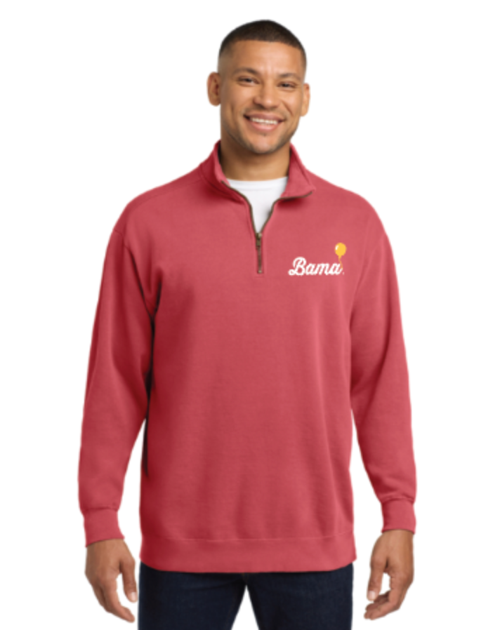 YBP Embroidered Garment Washed Quarter Zip (PREORDER)