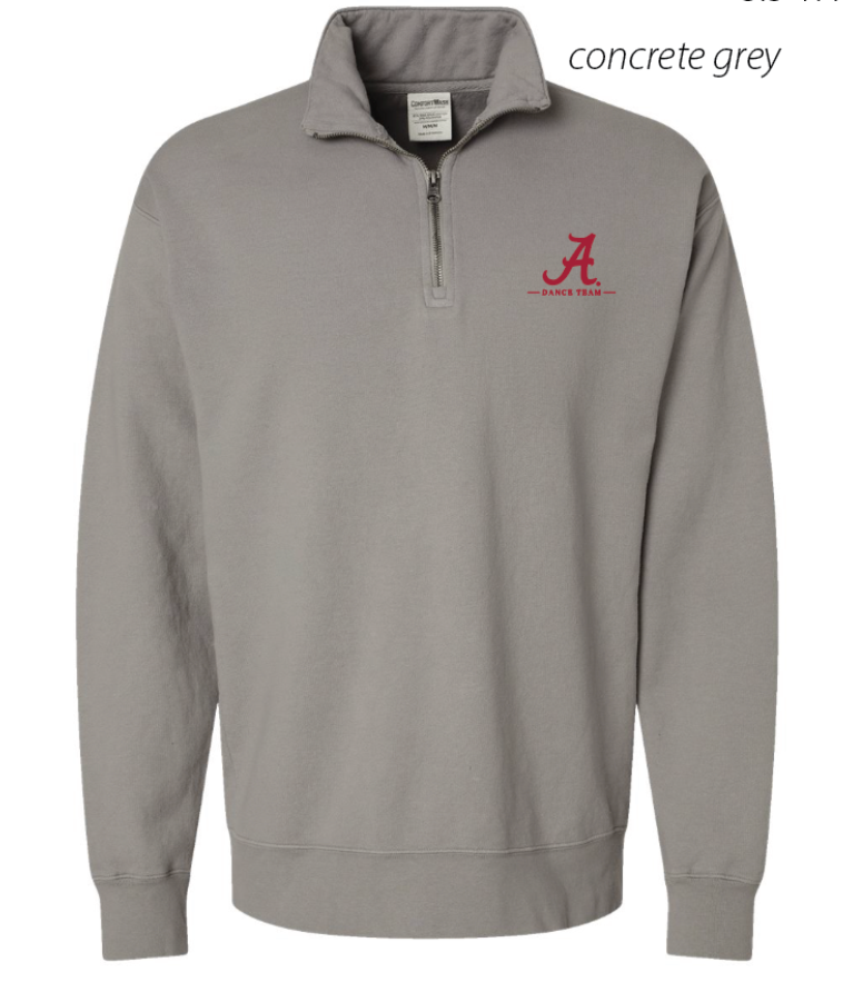 Alabama Dance Team Embroidered Quarter Zip (PREORDER)