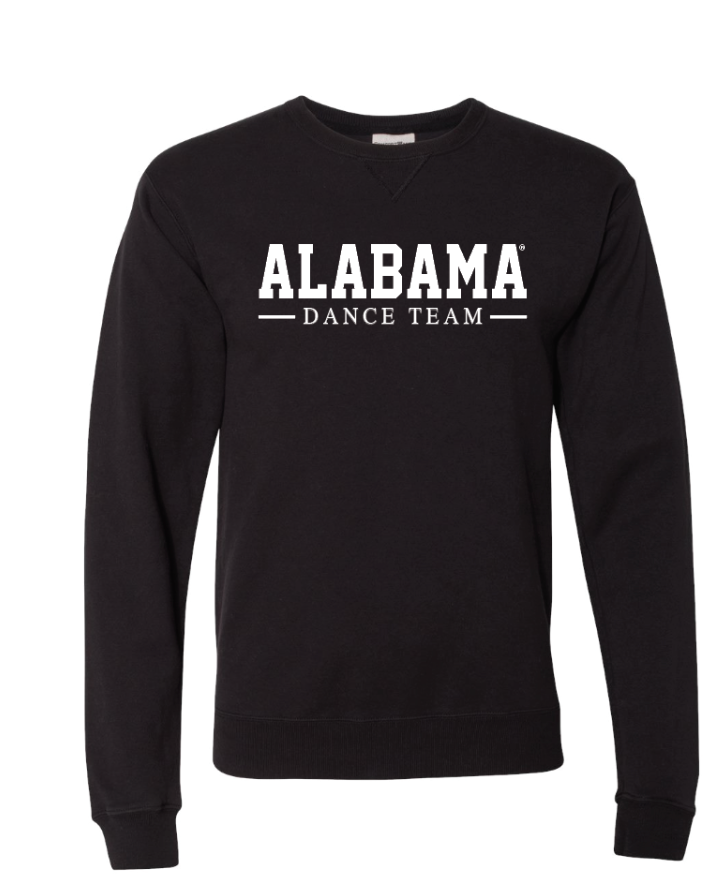 Alabama Dance Team Black Embroidered Crewneck (PREORDER)