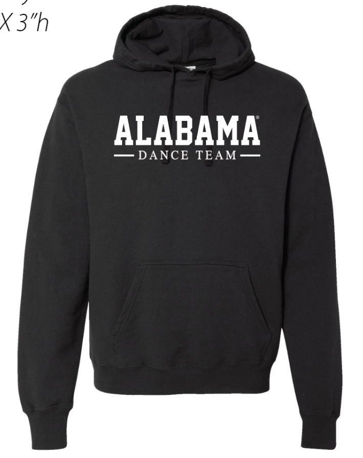 Alabama Dance Team Black Embroidered Hoodie (PREORDER)