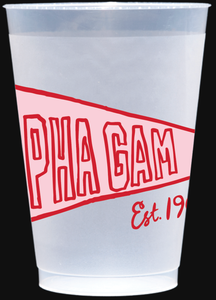 Pennant Flag Frosted Cups Pack of 5