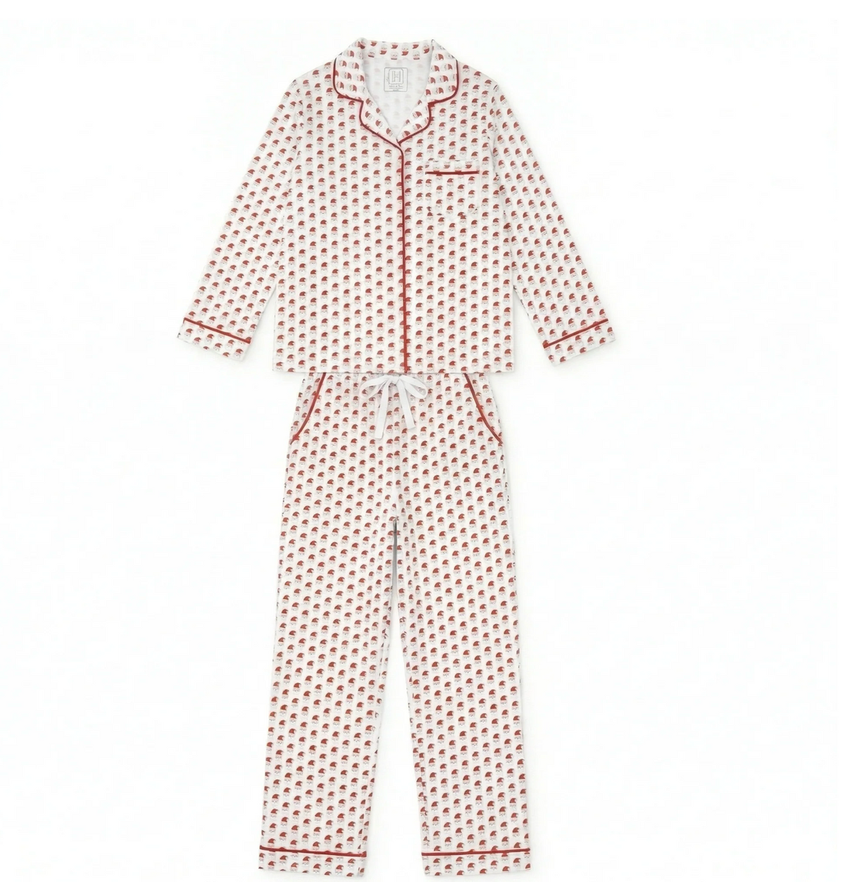 Alee Women's Long Sleeve Pant Set - Whimsical Santa