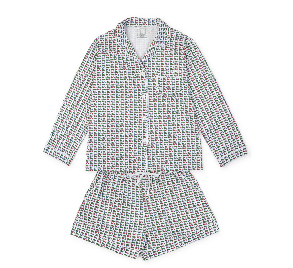 Elizabeth Women's Longsleeve Short Set - Christmas at the Club