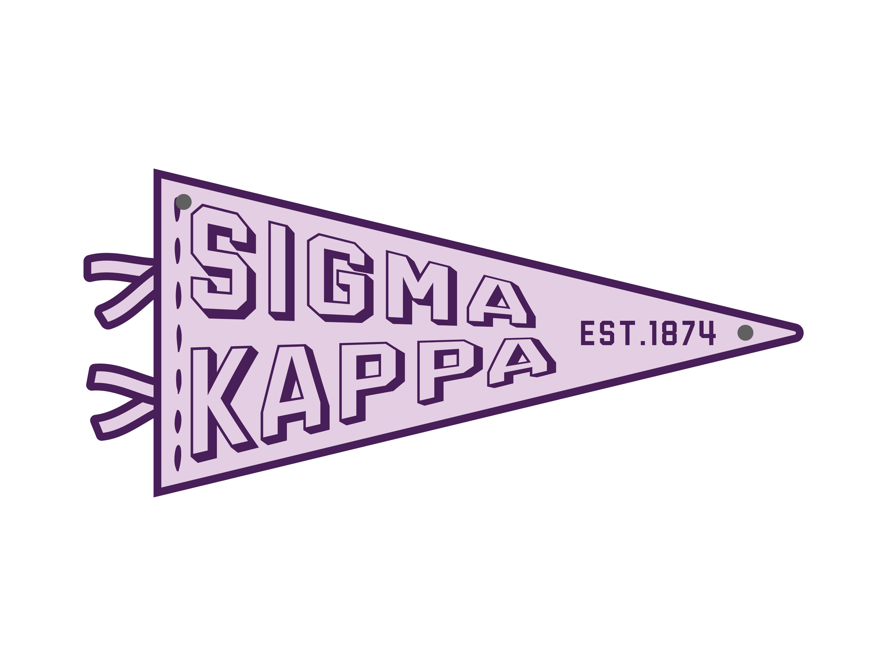 Sorority Acrylic Pennant Flag Door Hangers