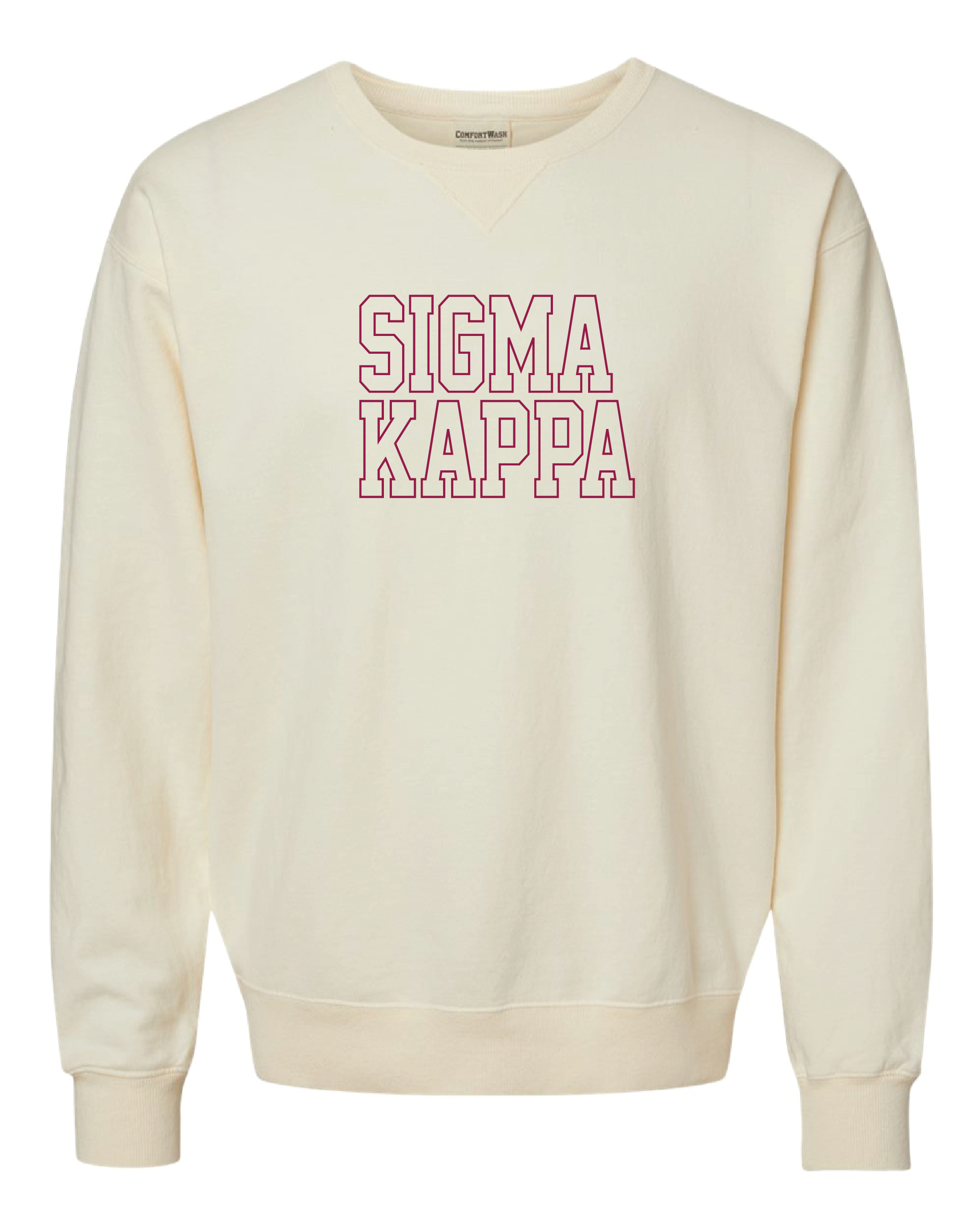 Sigma Kappa Block Letter Embroidered Crewneck