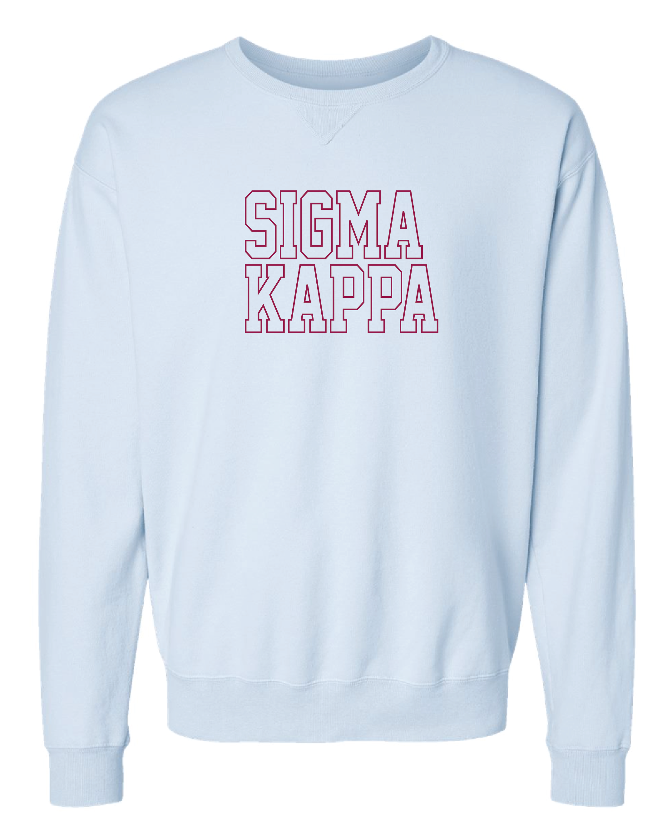 Sigma Kappa Block Letter Embroidered Crewneck