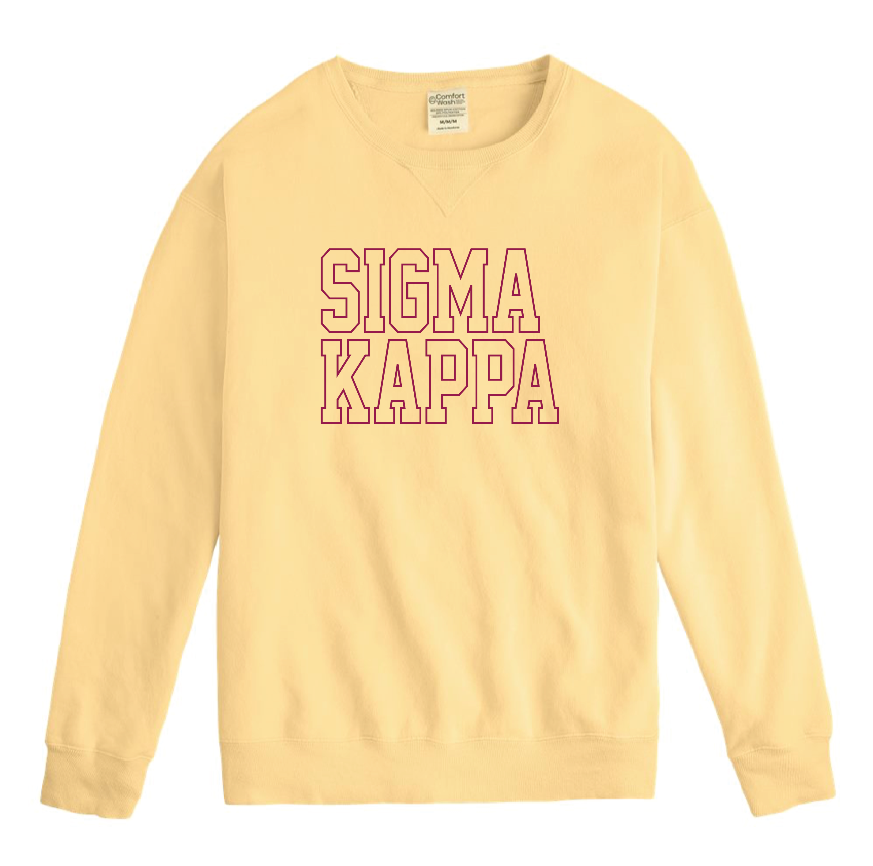 Sigma Kappa Block Letter Embroidered Crewneck