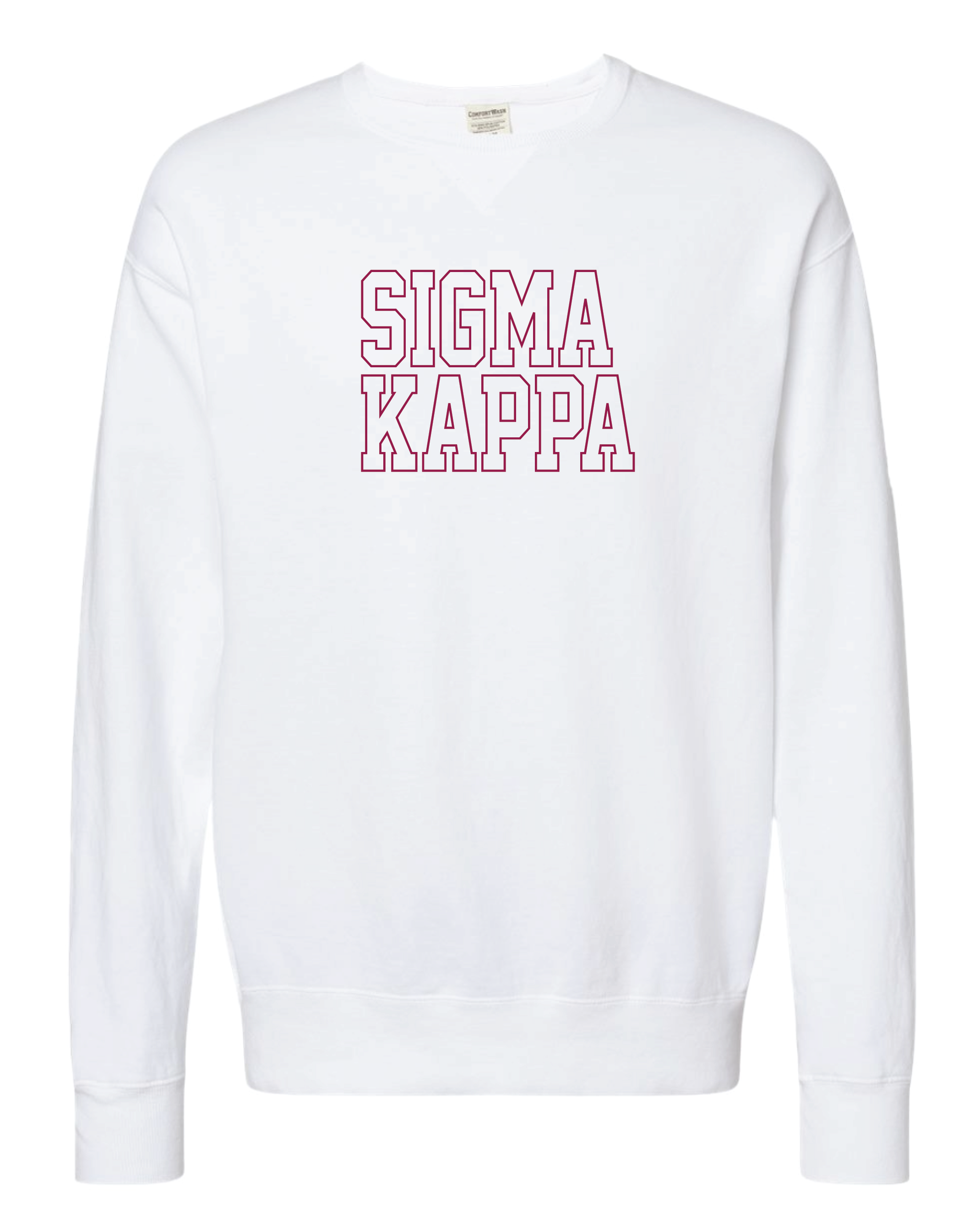 Sigma Kappa Block Letter Embroidered Crewneck