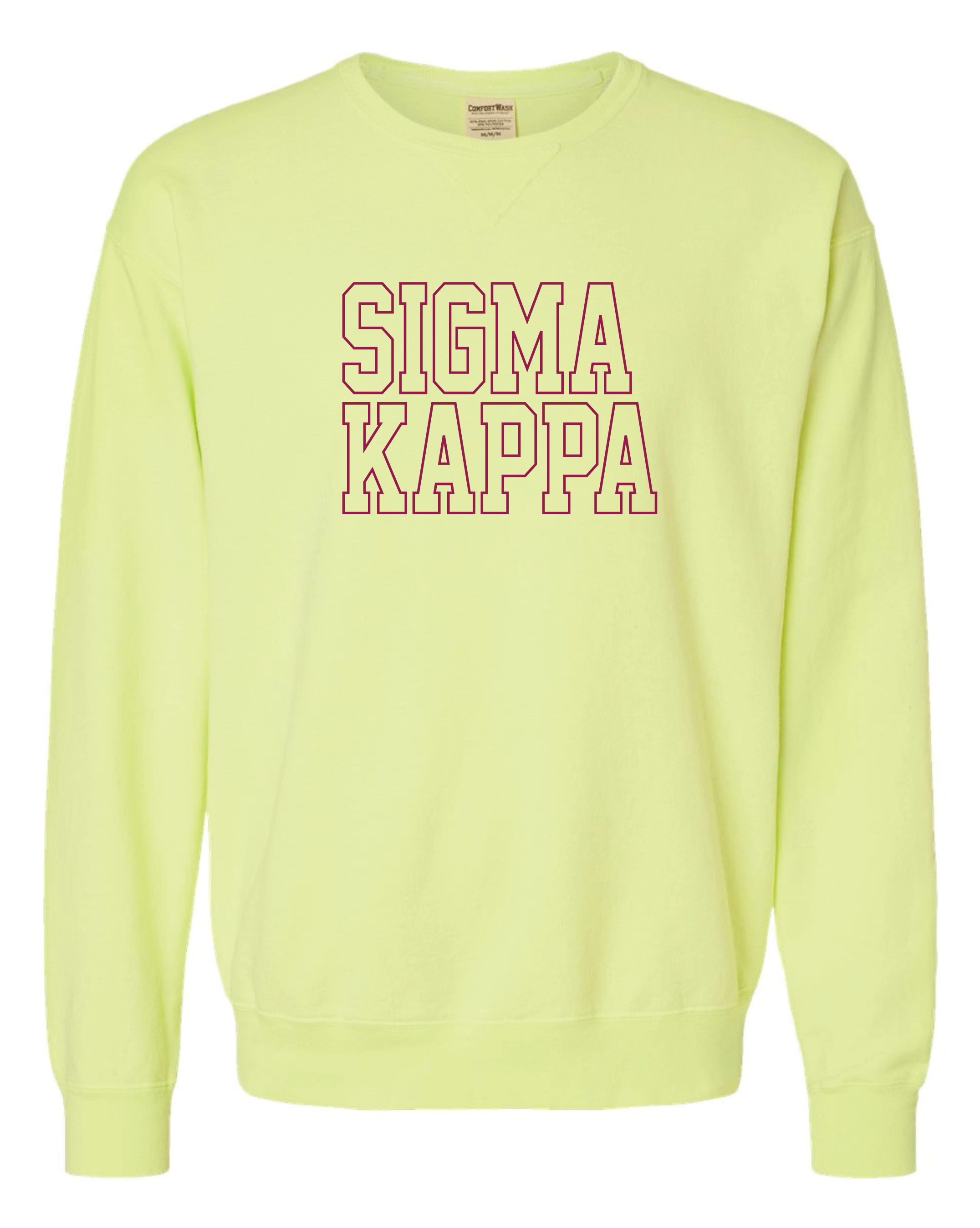 Sigma Kappa Block Letter Embroidered Crewneck