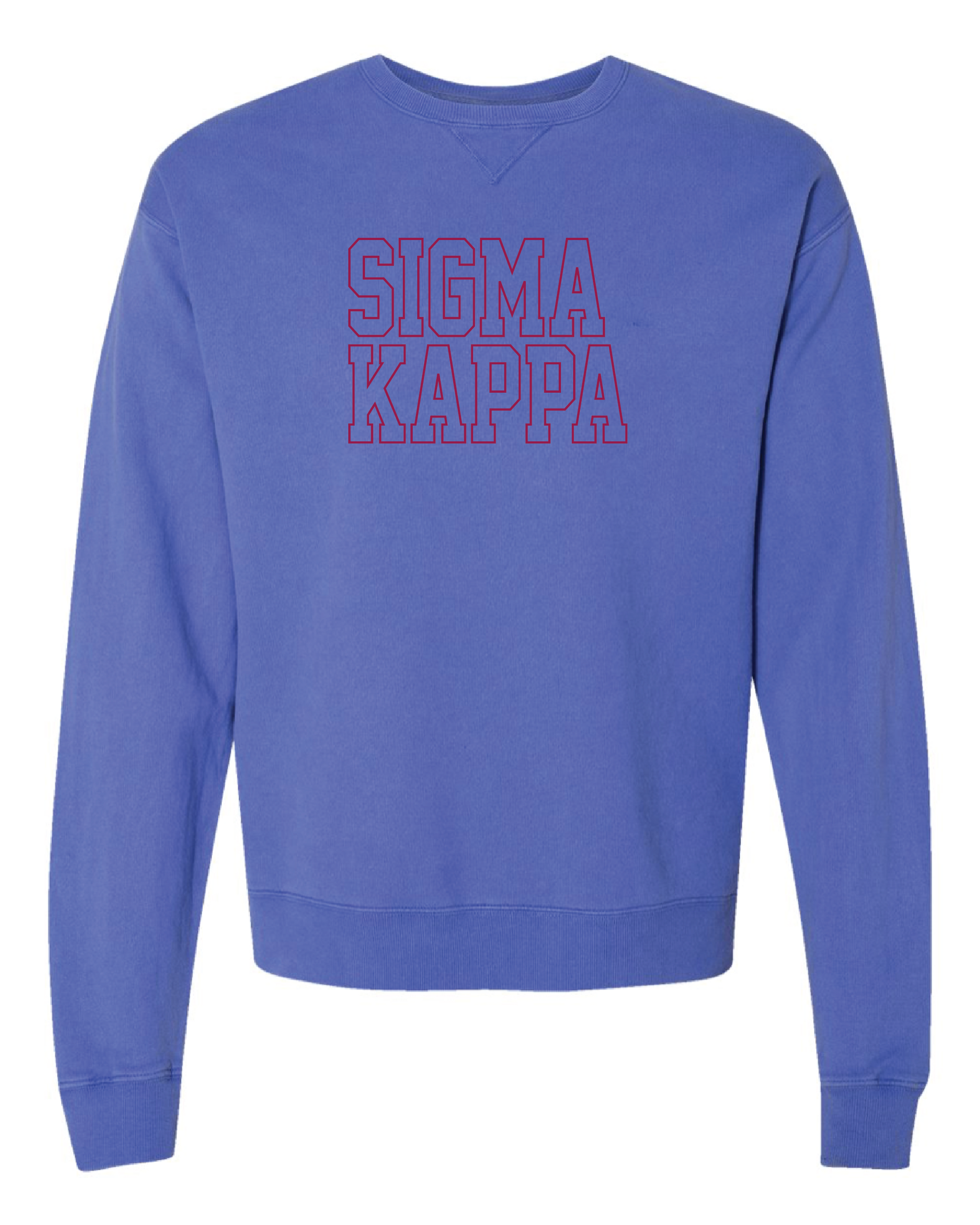 Sigma Kappa Block Letter Embroidered Crewneck