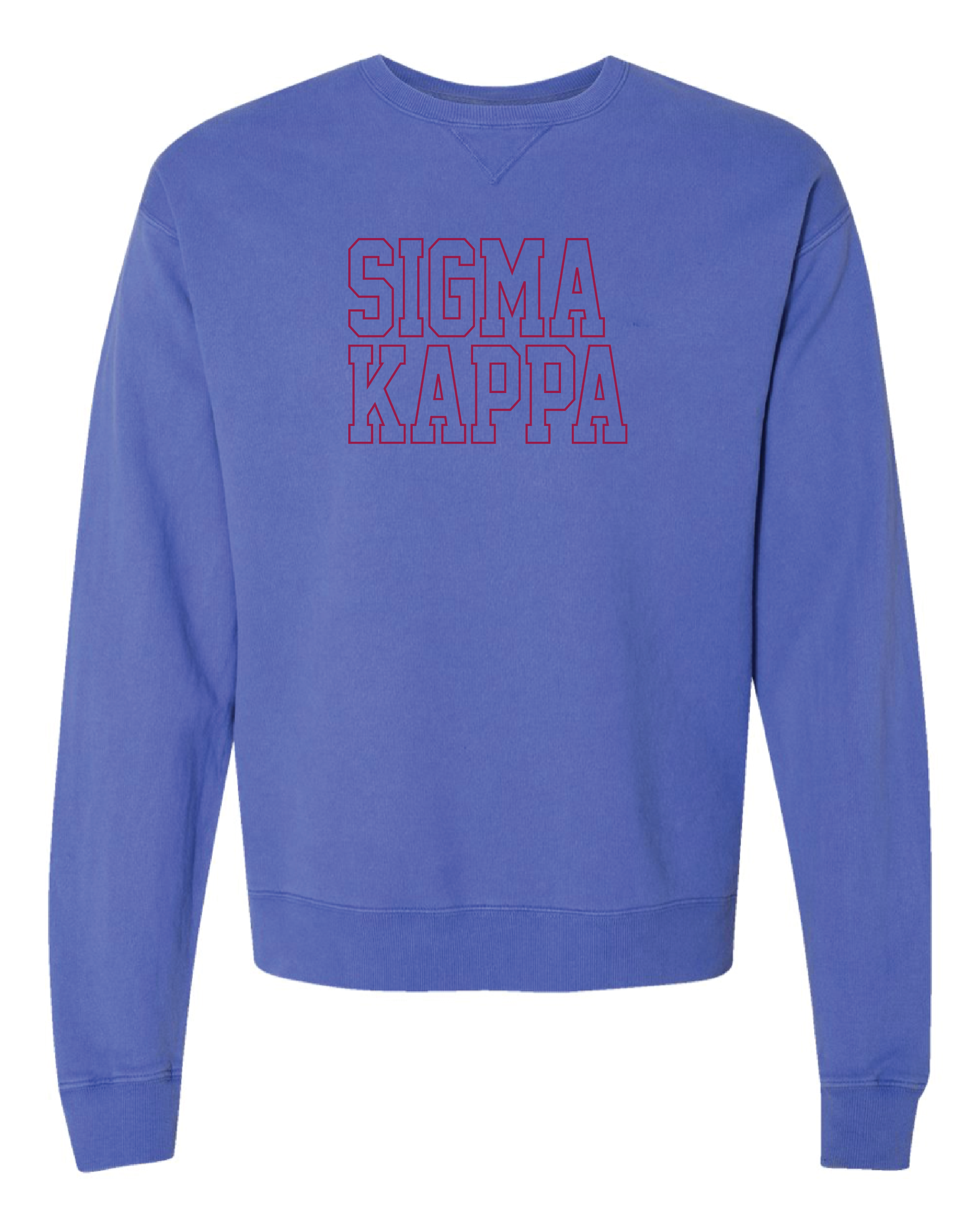 Sigma Kappa Block Letter Embroidered Crewneck