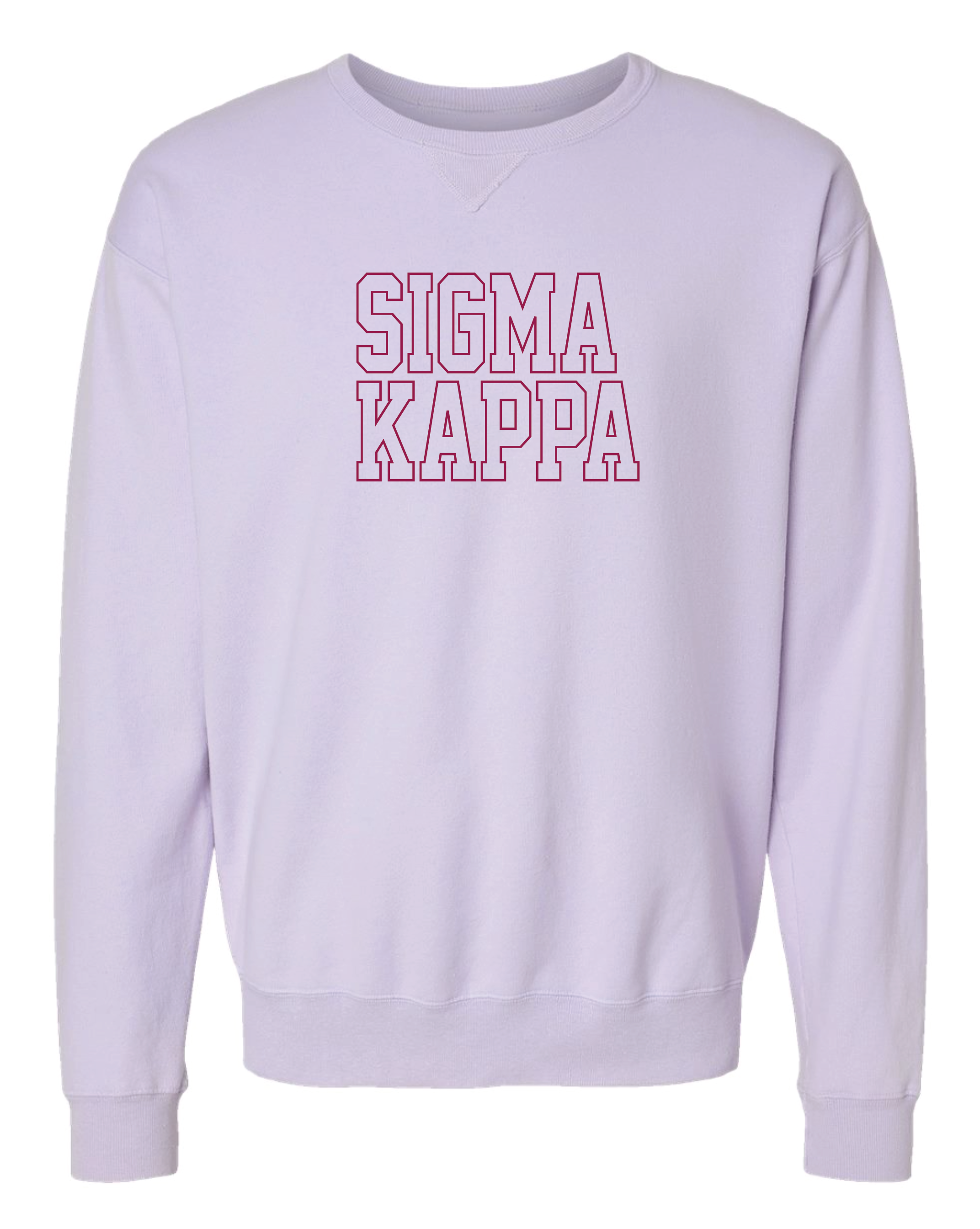 Sigma Kappa Block Letter Embroidered Crewneck