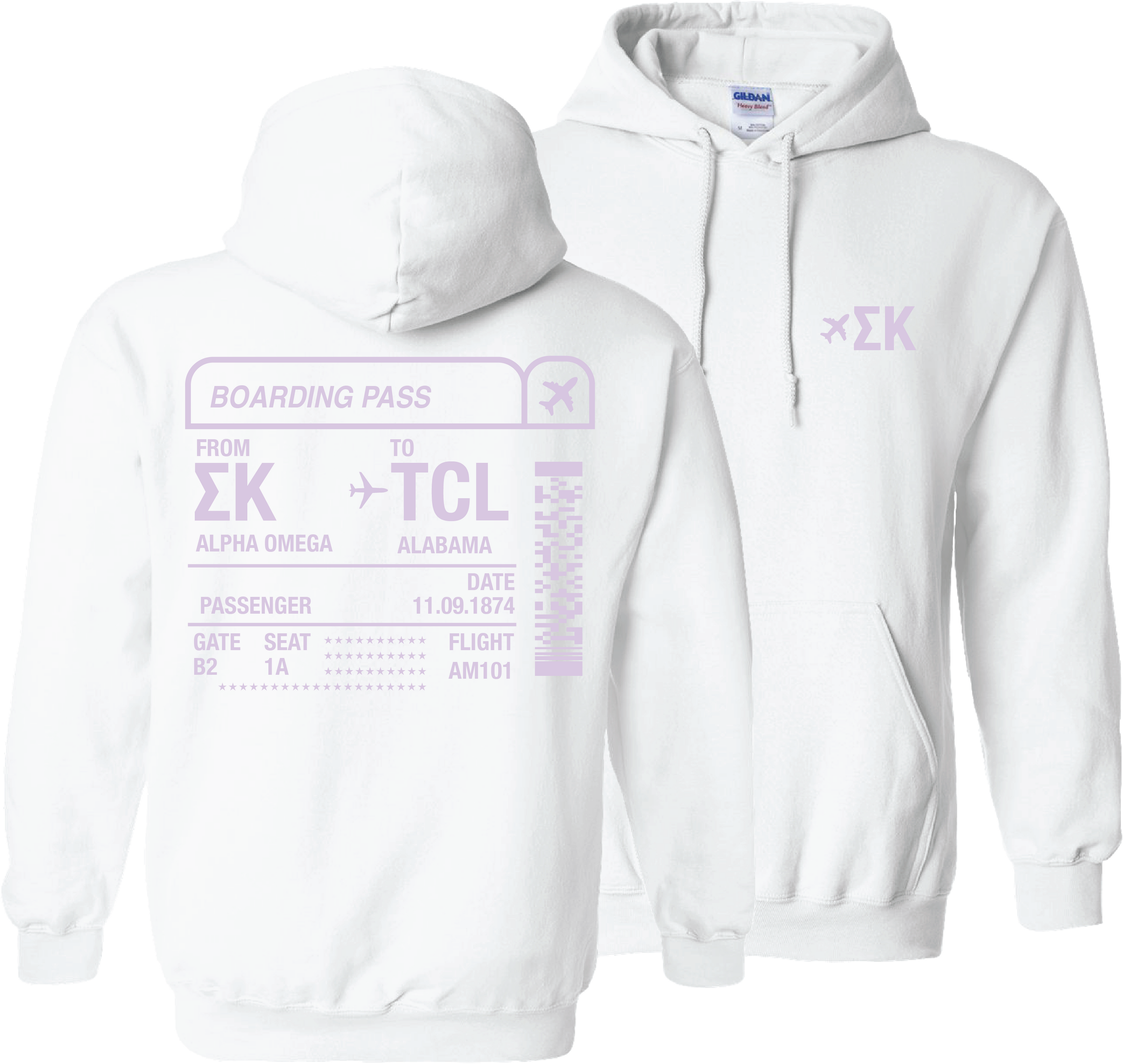 WS - Boarding Pass Hoodie $27.50 / $55