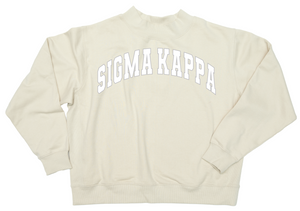 Sorority Twill Mockneck