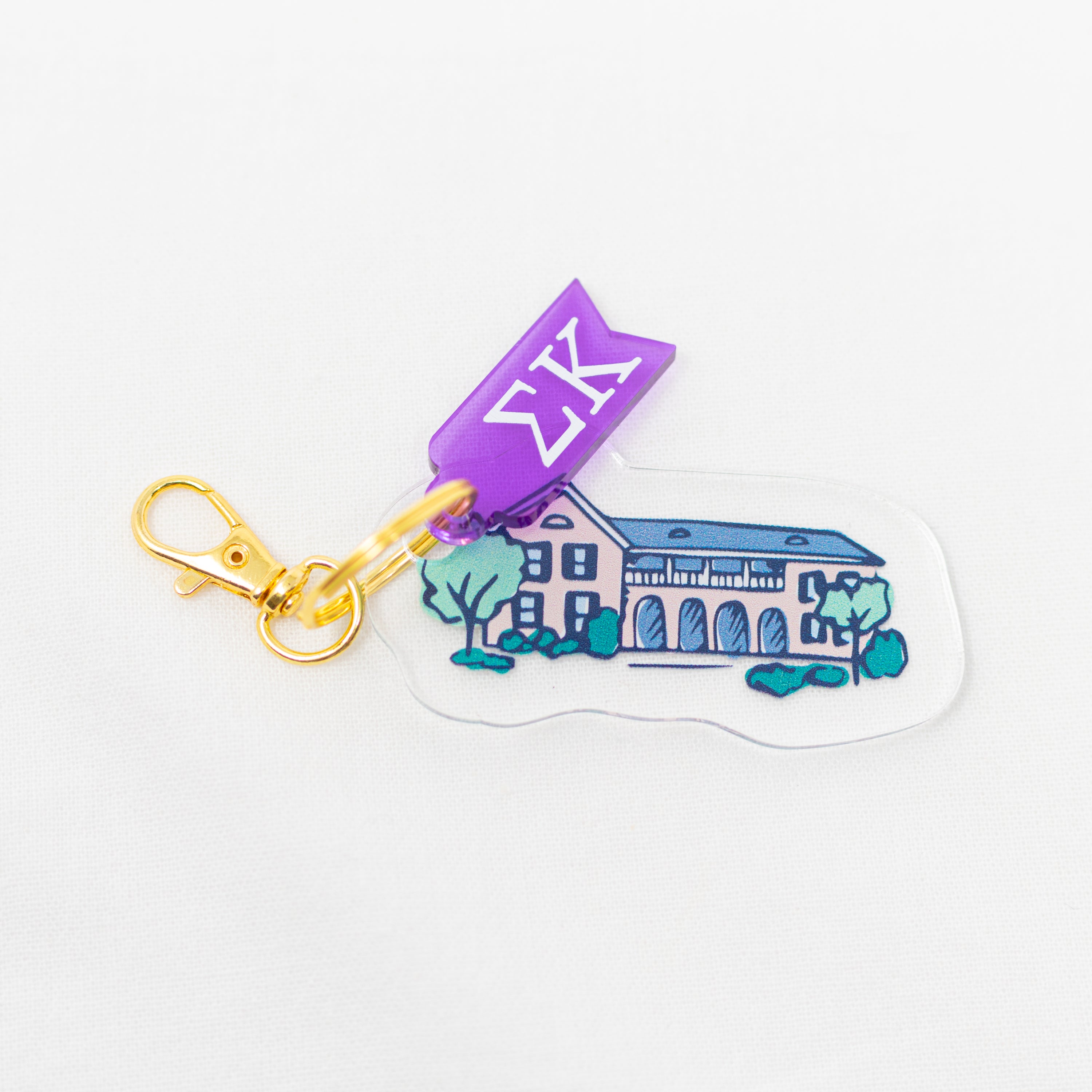 Sorority Acrylic House Keychains