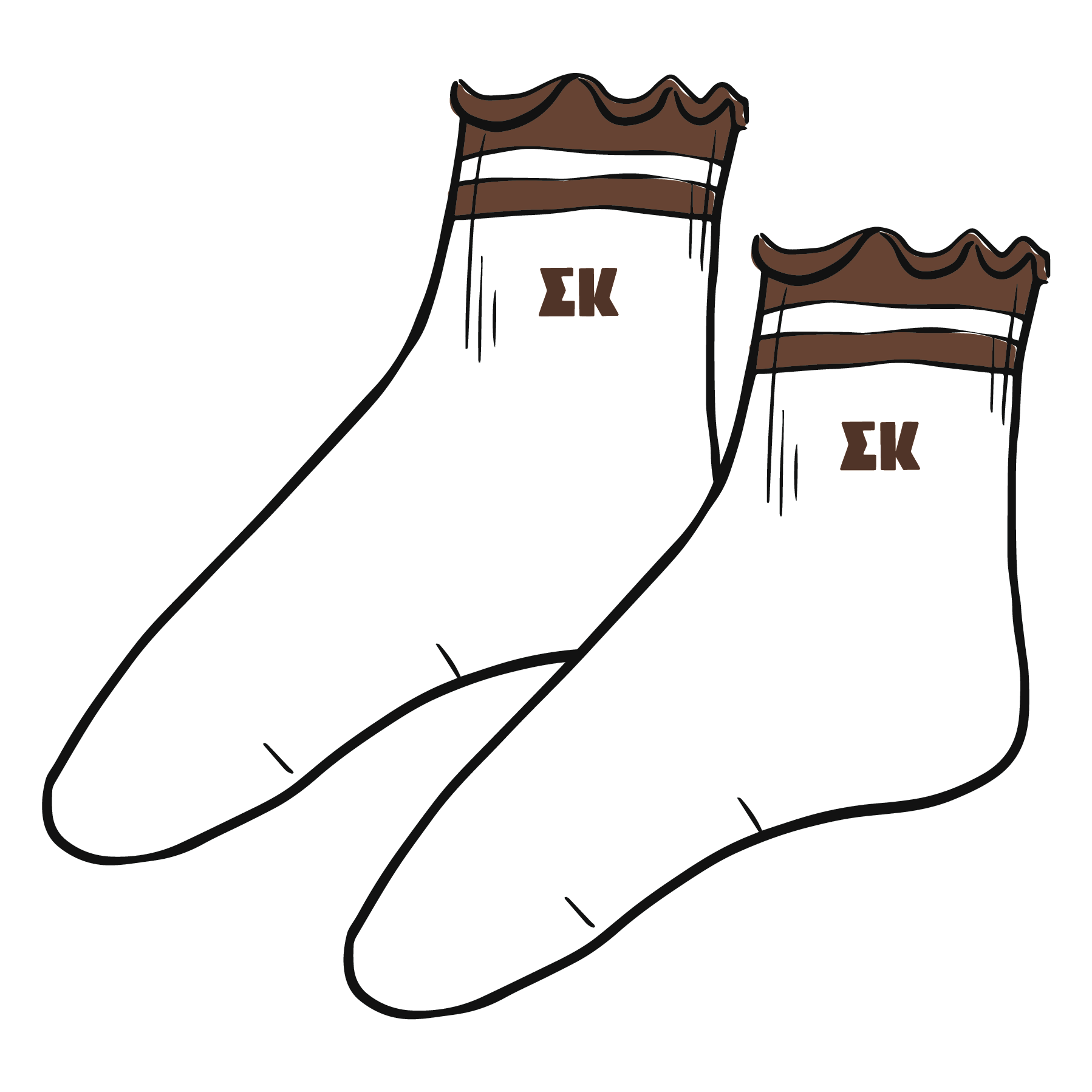 Sorority Lettuce Edge Socks