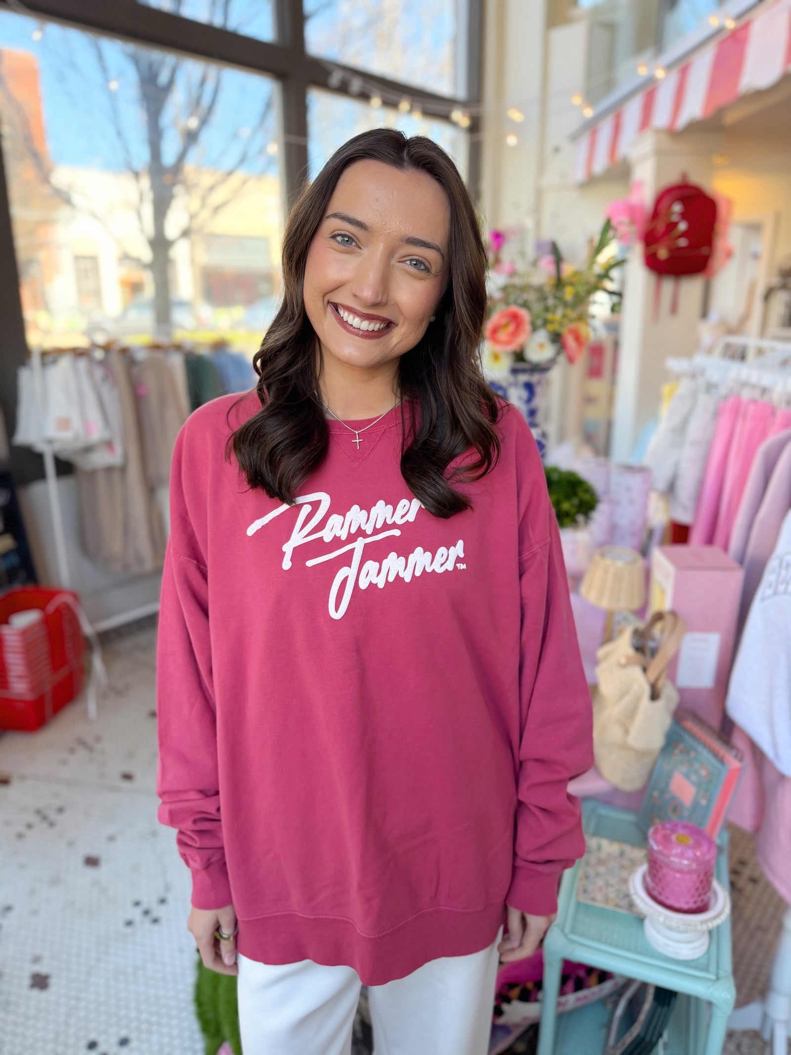 Cursive Rammer Jammer Crewneck