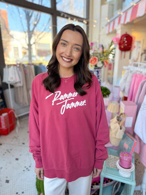 Cursive Rammer Jammer Crewneck