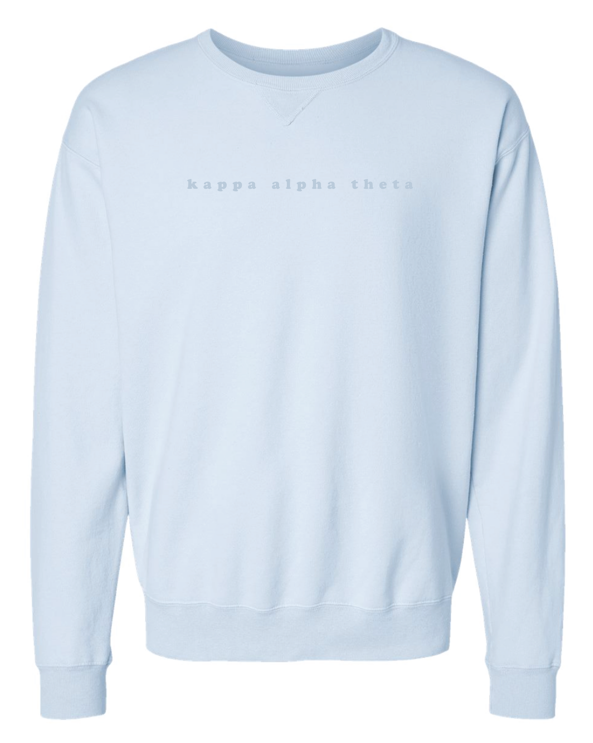 Sorority Tonal Embroidered Soothing Blue Sweatshirt