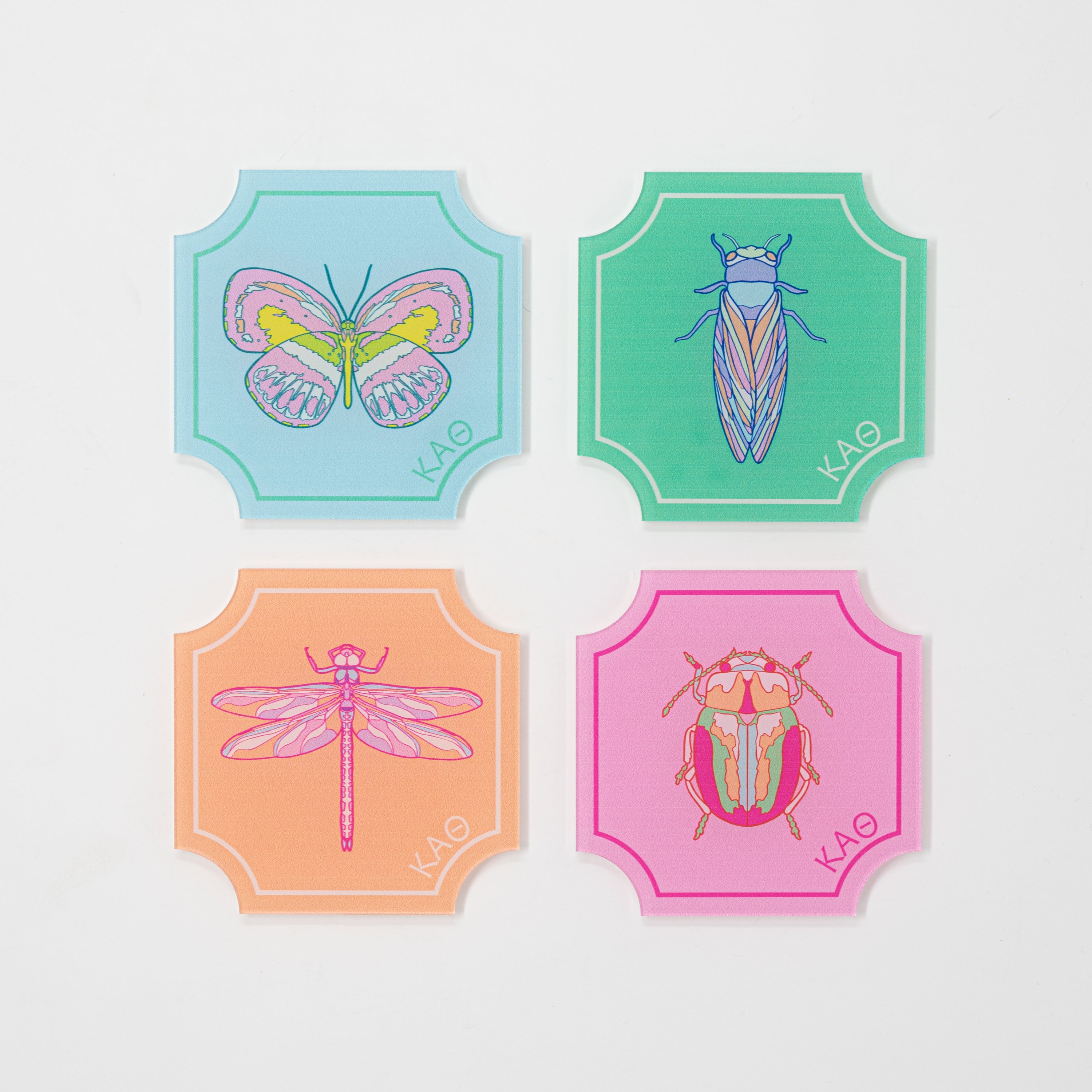 Sorority Flutter Acrylic Coasters