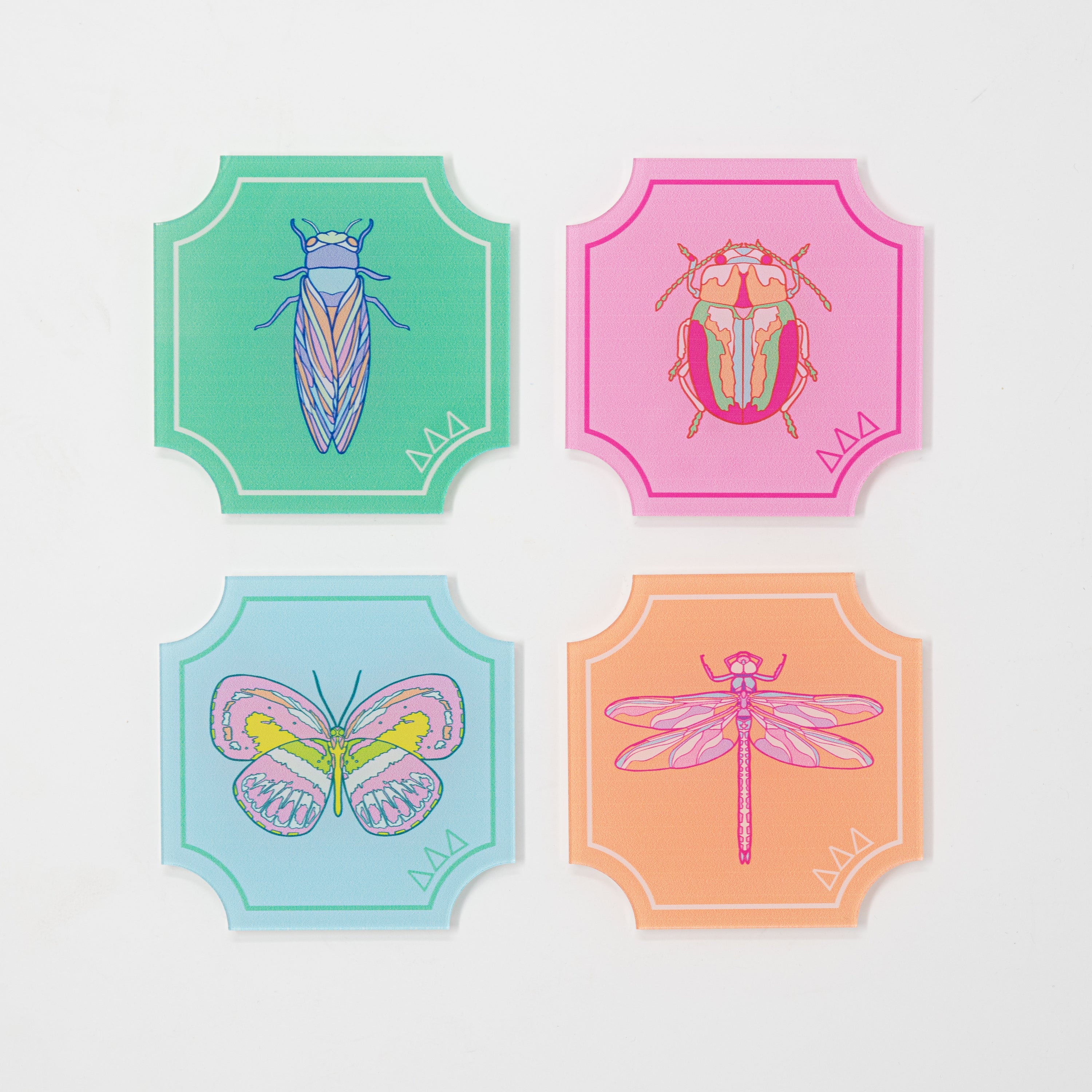Sorority Flutter Acrylic Coasters