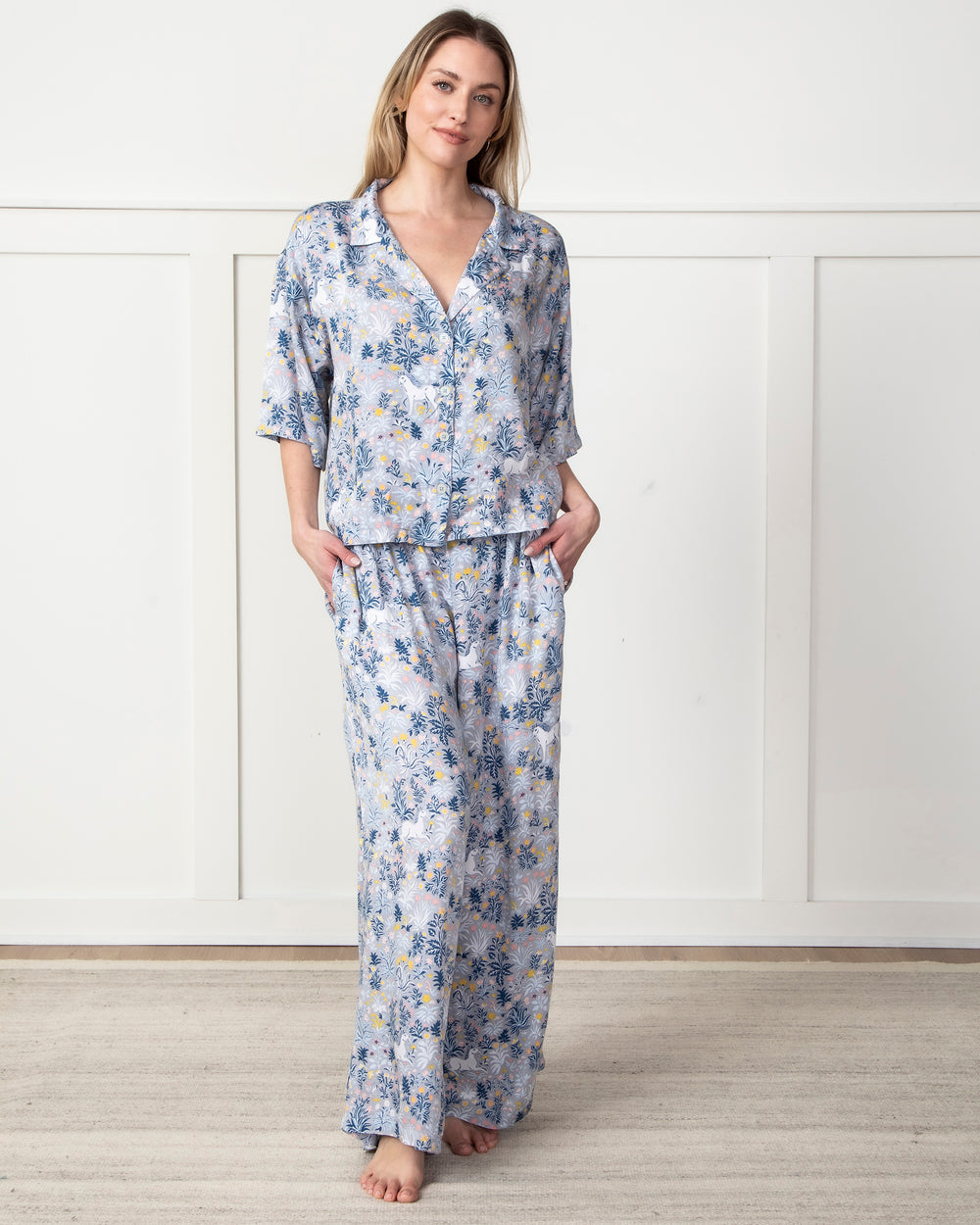 Printfresh Unicorn's Garden Satin Wildest Dreams Pajama Set