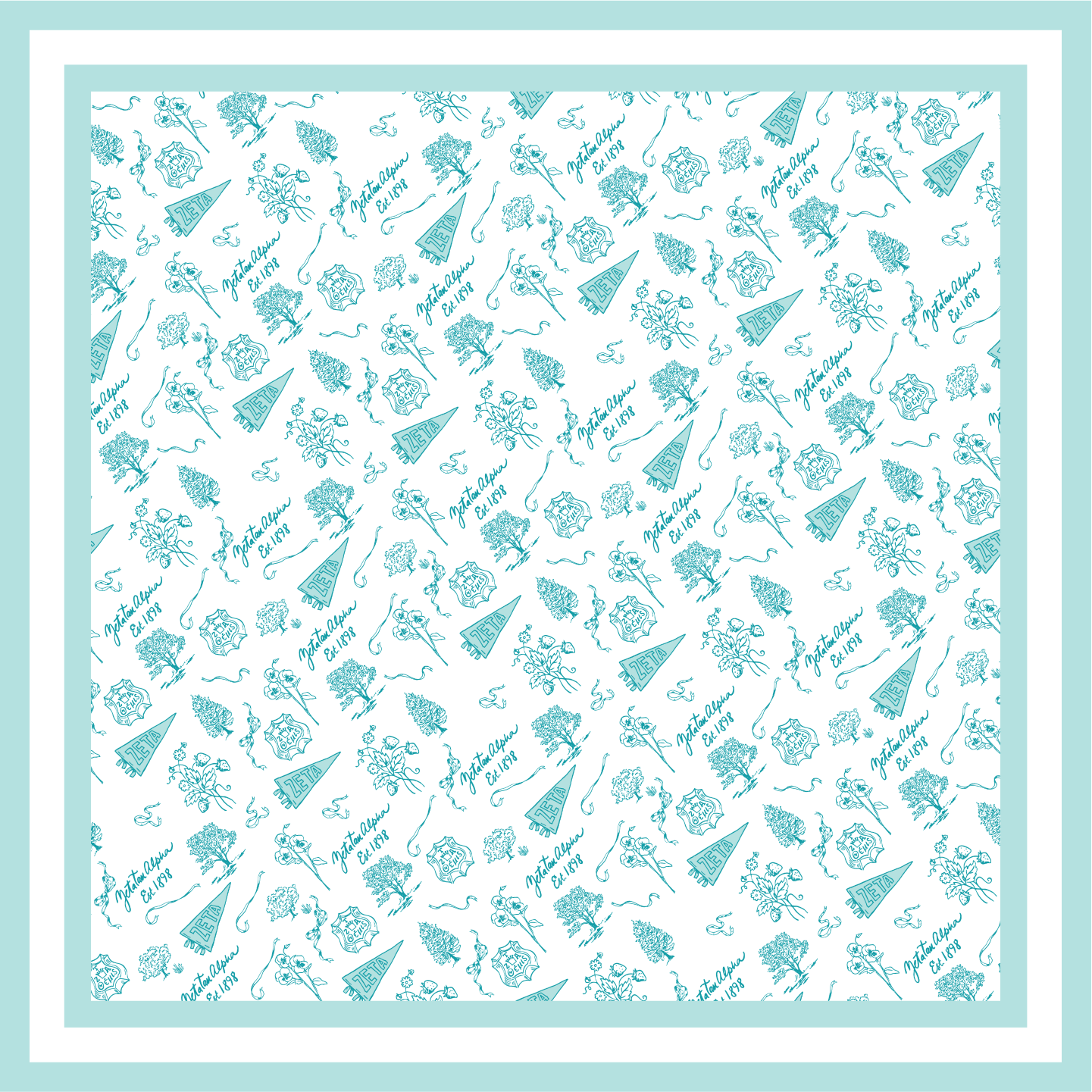 Sorority Toile Silk Scarves