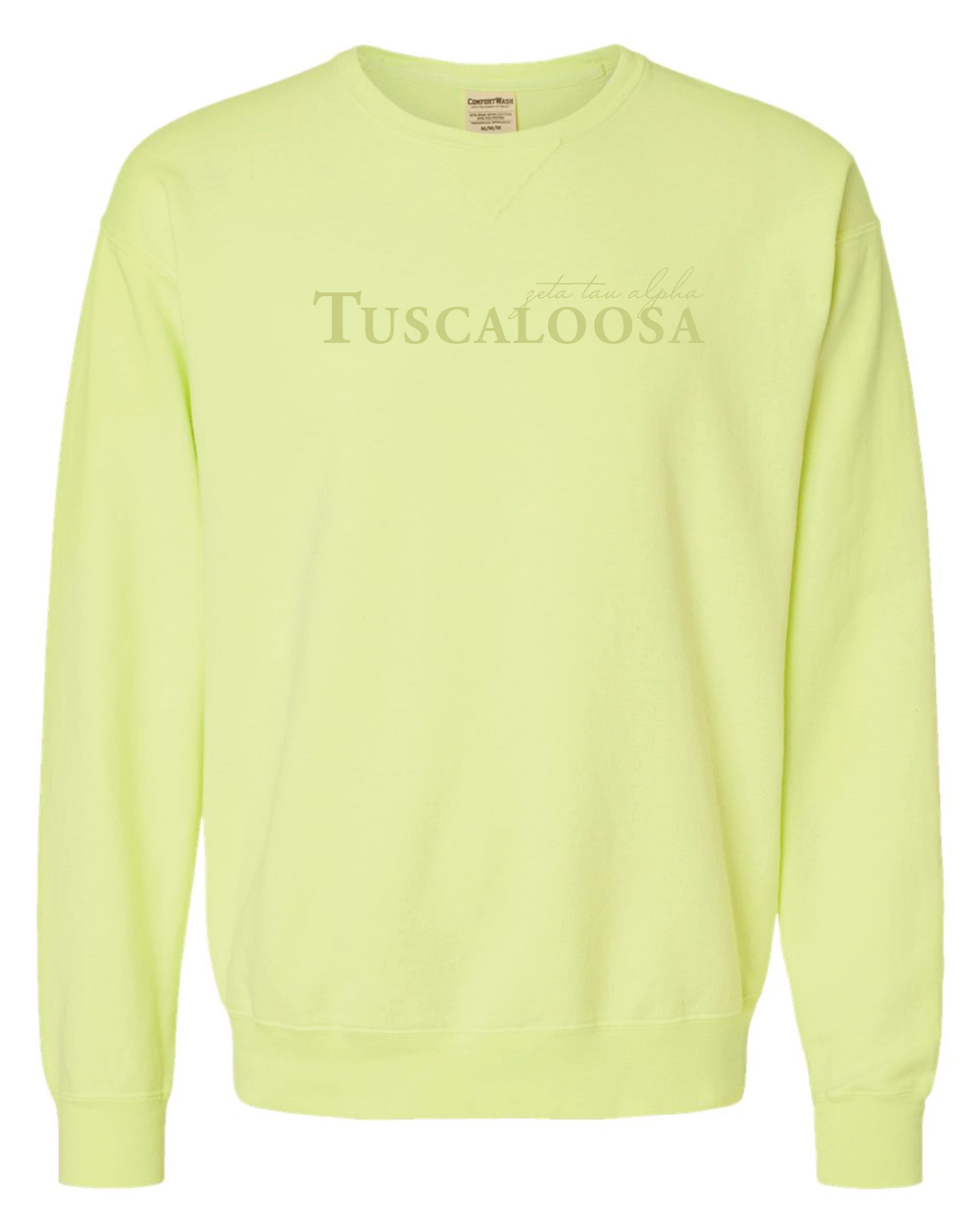 Zeta Tuscaloosa Tonal Embroidered Crewneck
