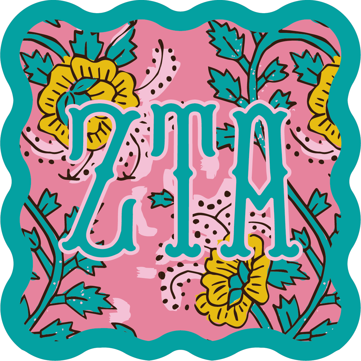 Sorority Block Print Acrylic Single Coasters