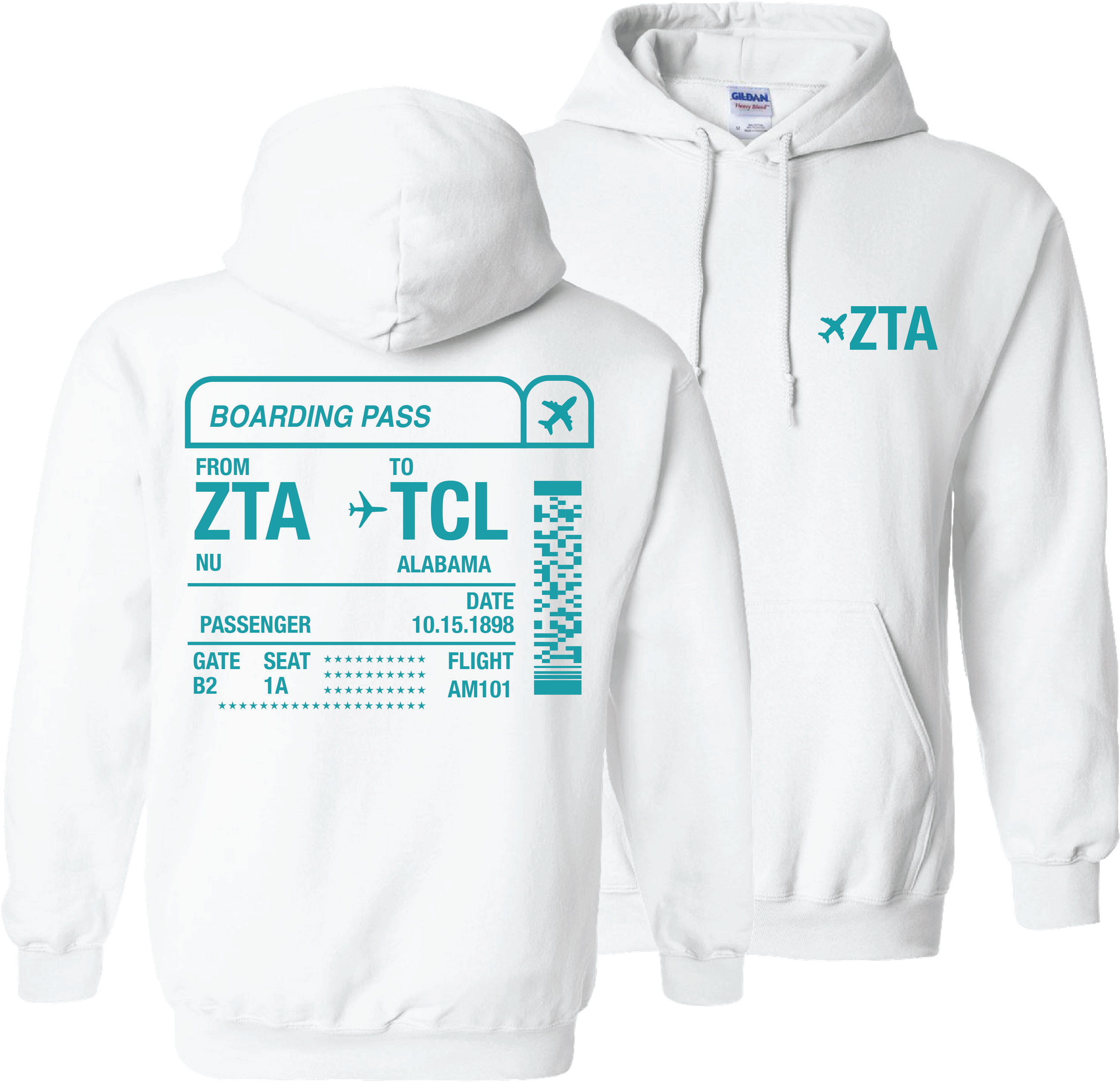 WS - Boarding Pass Hoodie $27.50 / $55