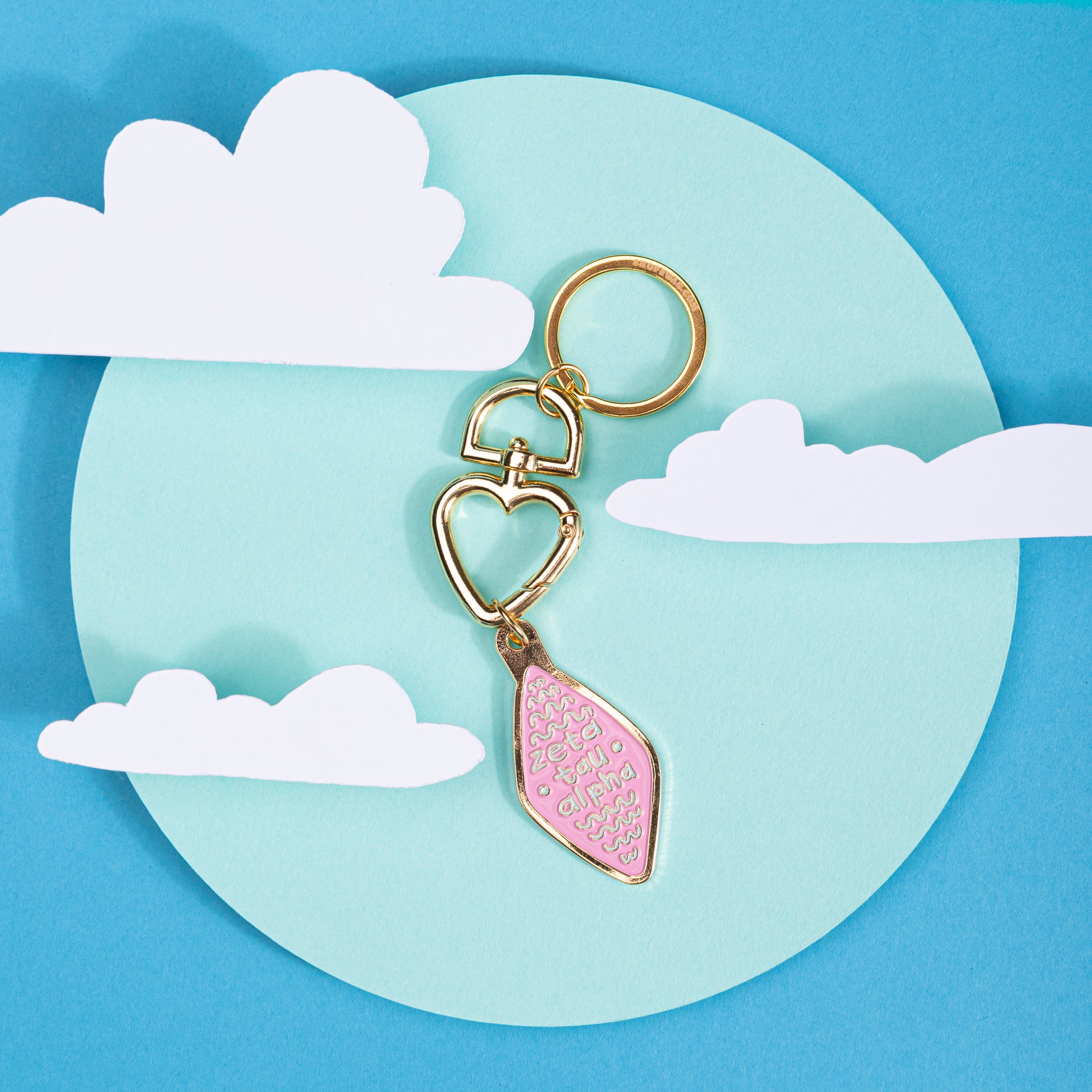 Sorority Travel Enamel Keychain